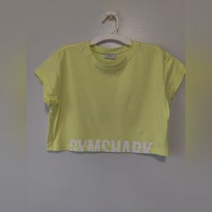 Gymshark women's fraction crop top size small light yellow nwot